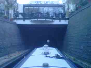 Approaching Maida Vale tunnel Little Venice